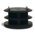 CENTRAL SPECIALTIES CO. P136-4-24 CSL Replacement end plug for CSL metal tray stands,1in flat,black