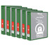 EDUCATORS RESOURCE BAZ4122-6 BAZIC Products 3-Ring View Binder With 2 Pockets, 1in Round, Green, Pack Of 6