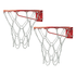 Use the Champion Sports Steel Chain Basketball Nets at school or home. These basketball nets are made of heavy-duty zinc-plated galvanized steel that wonT rust in inclement weather.  Heavy-duty design is built to withstand all kinds of weather.  Zinc-plated galvanized steel wonT rust.  Suitable for indoor and outdoor use.  Sleek silver design.