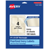 AVERY PRODUCTS CORPORATION 94223-PIP25 Avery Pearlized Permanent Labels With Sure Feed, 94223-PIP25, Rectangle, 4in x 3-1/3in, Ivory, Pack Of 100 Labels