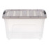 IRIS USA, INC. 500207 Iris Stack & Pull Storage Box, 8 Gallon, Clear/Gray
