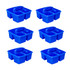 EDUCATORS RESOURCE STX00947E06C-6 Storex Small Caddies, 5-1/4inH x 9-1/4inW x 9-1/4inD, Blue, Pack Of 6 Caddies