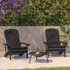 FLASH FURNITURE 2JJC14501CSGYST  Charlestown All-Weather Outdoor Furniture Adirondack Chairs With Cushions, Gray/Slate Gray, Set Of 2 Chairs