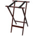 CENTRAL SPECIALTIES CO. 1170MAH-1 CSL Deluxe Wood Tray Stand, 30inH x 18-1/2inW x 17inD, Mahogany Finish/Black Straps