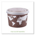 ECO-PRODUCTS,INC. EPECOLIDSPS World Art PLA-Laminated Soup Container Lids, Fits 8 oz, Translucent, Plastic, 50/Pack, 20 Packs/Carton