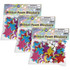 EDUCATORS RESOURCE CE-10082-3 Ready 2 Learn Glitter Foam Stickers, Stars, 168 Stickers Per Pack, Set Of 3 Packs