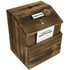 GENERAL PRINTING & DESIGN, INC. EGP-HD-0161 Excello Rustic Wooden Suggestion Box With Lock, 9inH x 7-3/4inW x 6-3/4inD, Brown