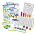 Help your child build kindergarten-ready math skills with the Skill Builders! Kindergarten Math activity set. This 81-piece set combines hands-on activities and tools to teach number recognition, addition, subtraction, and early comparison skills. With a built-in carrying case, it's perfect for learning at home, in the classroom, or on the go.  Includes 20 MathLink Cubes to build hands-on number recognition  Colorful flashcards make addition and subtraction fun and engaging  Ten Frames help kids understand greater than and less than concepts  Designed for use in classrooms, homeschooling, or accelerated preschool learning  Features a reusable carrying case for easy storage and portability  Ideal for kids ages 5+ to develop foundational math skills  Encourages interactive, active play to make early math learning exciting