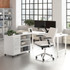 BUSH INDUSTRIES INC. HUS010WH Bush Business Furniture Hustle 72inW Computer Desk and Storage Cabinet with Drawers and Shelves, White, Standard Delivery Service
