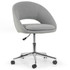 GLAMOUR HOME GHTSC-1498  Aura Ergonomic Fabric Low-Back Adjustable Height Swivel Office Task Chair, Gray