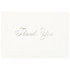 JAM PAPER AND ENVELOPE 334934849 JAM Paper Thank You Card Sets, 4-7/8in x 3-3/8in, White Cards With Silver Script And White Envelopes, Pack Of 25 Cards And Envelopes