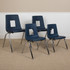 FLASH FURNITURE ADVSSC12NAVY  Advantage Student Stacking School Chair, Navy/Silver
