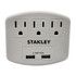 THE NCC NY, LLC 30407 Stanley PlugMax 30407 3-AC-Outlet And 2-USB-Plug Wall Tap, White