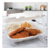 DART 90HTPF3R Foam Hinged Lid Container, Performer Perforated Lid, 3 Compartments, 9 x 9.4 x 3, White, 100/Bag, 2 Bag/Carton