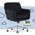 TRUE INNOVATIONS CCHR10018B Serta Ashleigh Ergonomic Fabric Mid-Back Modern Office Chair, Black