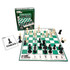 Learn how to play chess with the Wood Expressions Learn To Play Chess Set. Images on the board show proper chess piece placement and legal moves in rank and file, and the board folds for convenient storage.  Images on the board show proper chess piece placement and legal moves in rank and file.  Algebraic notation for teaching.  1/4-fold cardboard offers easy storage.  Includes equalizer dice for novice and experienced players can play together.