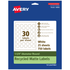 AVERY PRODUCTS CORPORATION 94505-EWMP25 Avery Recycled Paper Labels, 94505-EWMP25, Round, 1-1/4in diameter, White, Pack Of 750