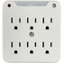 THE NCC NY, LLC 33208 Stanley Surge Pro 33208 6-Outlet Surge-Suppression Night-Light Wall Tap, White