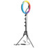 BOWER WA-RLSRGB12  RGB Selfie Ring Light Studio Kit With Wireless Remote Control & Tripod, 15-3/4inH, 13W, Black
