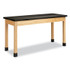 DIVERSIFIED WOODCRAFTS, INC. Spaces™ P7606K36N Classroom Science Table, 60w x 24d x 36h, Black Epoxy Resin Top, Oak Base