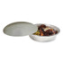 BOARDWALK ROUND9COMBO Round Aluminum To-Go Containers with Lid, 48 oz, 9" Diameter x 1.66" h, Silver, 200/Carton