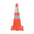 TATCO 25900 Traffic Cone, 14 x 14 x 28, Orange/Silver