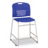 SAFCO PRODUCTS 4296BU Vy Counter Height Chair, Supports Up to 350 lb, 25" Seat Height, Blue Seat, Blue Back, Silver Base