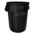 RUBBERMAID COMMERCIAL PROD. 264360BK Vented Round Brute Container, 44 gal, Plastic, Black