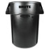 RUBBERMAID COMMERCIAL PROD. 264360BK Vented Round Brute Container, 44 gal, Plastic, Black