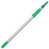 UNGER ED900 Opti-Loc Extension Pole, 30 ft, Three Sections, Green/Silver