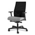 HON COMPANY I2M2AMLC22TK Ignition 2.0 4-Way Stretch Mid-Back Mesh Task Chair, Adjustable Lumbar Support, Frost Seat, Black Back/Base