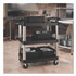 SUNCAST CORPORATION Commercial® RC2030 Three-Shelf Service Cart, Metal/Plastic, 3 Shelves, 300 lb Capacity, 20" x 34" x 37.92", Black