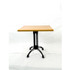 JMC FURNITURE 1063636D Solid Wood Tables, Cast Iron Base, Square, 36w x 36d x 29.75h, Natural