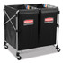 RUBBERMAID COMMERCIAL PROD. 1881782CT 4 Bushel Collapsible X-Cart Bag for Rubbermaid Commercial 1881749 and 1881781, 5 cu ft, 22.08" x 15.33" x 27.33", Black, 2/CT