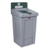 RUBBERMAID COMMERCIAL PROD. 2171555 Slim Jim Recycling Station 1-Stream, Compost Collection Station, 33 gal, Resin, Gray
