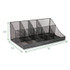 EMS MIND READER LLC COMORGMESHBL Network Collection 11-Compartment Coffee Cup and Condiment Countertop Organizer, 9.5 x 17.88 x 6.63, Black