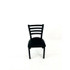 JMC FURNITURE WHCBVSBLK White Horse Series Side Chairs, Supports Up to 300 lb, 18" Seat Height, Black Seat, Black Back, Black Base