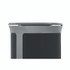 RUBBERMAID COMMERCIAL PROD. 2172852 ENHANCE Series Waste Receptacle, 33 gal, Metal, Pearl Gray/Umbra Gray