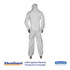 SMITH AND WESSON KleenGuard™ 38939 A35 Liquid and Particle Protection Coveralls, Zipper Front, Hooded, Elastic Wrists and Ankles, X-Large, White, 25/Carton