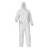 SMITH AND WESSON KleenGuard™ 38939 A35 Liquid and Particle Protection Coveralls, Zipper Front, Hooded, Elastic Wrists and Ankles, X-Large, White, 25/Carton