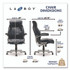 LA-Z-BOY CHAIR COMPANY 60082NVYCC Meyer Bonded Leather Executive Chair, Supports Up to 275 lb, 19" x 22.75", Navy Seat, Navy/Back, Silver Base