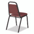 NATIONAL PUBLIC SEATING NPS® 9108B4 9100 Series Vinyl Upholstered Stack Chair, Supports Up to 300 lbs, 18" Seat Height, Burgundy Seat/Back, Black Base, 4/Carton