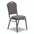 NATIONAL PUBLIC SEATING NPS® 9362BT2 9300 Series Deluxe Upholstered Stack Chair, Fabric, Supports 500 lb,19" Seat Ht, Nat Graystone Seat/Back, Black Base, 2/PK