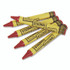 BINNEY & SMITH / CRAYOLA 520002038 Staonal Marking Crayons, 0.56" x 5", Red, 8/Box