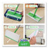 PROCTER & GAMBLE Swiffer® 75725 Sweeper Mop, 10 x 4.8 White, Cloth Head, 46" Green/Silver Aluminum/Plastic Handle, 6/Carton