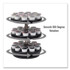 EMS MIND READER LLC PODSUS45BLK Anchor Collection 3-Tier Single Serve Pod Carousel Countertop Organizer, 9.5 x 9.5 x 11.75, Black