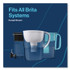 CLOROX SALES CO. Brita® 50688CT Tahoe Water Pitcher with Elite Filter, 10 Cups, Bright White, 2/Carton
