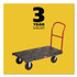 RUBBERMAID COMMERCIAL PROD. 4466 BLA Platform Truck with 8" TPR Casters, 2,000 lb Capacity, 30 x 60 x 7, Black