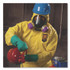 SMITH AND WESSON KleenGuard™ 00683 A70 Chemical Spray Protection Coveralls, Elastic Wrists, Ankles, Hood and Boots, Large, Yellow, 12/Carton