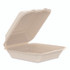 DART 80FBRHT1 Compostable Molded Fiber Hinged Trays, ProPlanet Seal, 8.65 x 7.94 x 2.98, Natural, 200/Carton